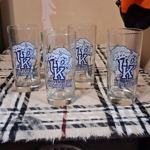 University of Kentucky Wildcats Glass Tumbler Set - Blue and White